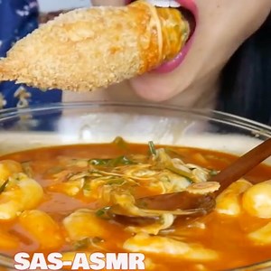 SAS-ASMR-FAN-ACCOUNT on Instagram: "SAS-ASMR eating Mozzarella Corn Dogs + Cheesy Rice Cakes! • Credit~ @sasittube • • Tags~~ #Sasasmr #asmr #food #flavours #colours #sounds #MozzarellaCornDog #CornDogs #CornDog #Cheesy #CheesyRiceCake #CheesyRiceCakes #RiceCakes #RiceCakeAsmr #GreenOnions #CheesyGreenOnion #Chewy #Crunchy #Soup #SoGood #instagram #edit #asmrfan #sasquad #sas #youtube #hungry #sas_asmr_fan_account • FOLLOW @sas_asmr_fan_account FOR MORE!!"