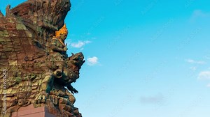 Garuda Wisnu Kencana statue. GWK 122-meter tall statue is one of the most recognizable and popular attractions and travel destination of island Bali, Indonesia.