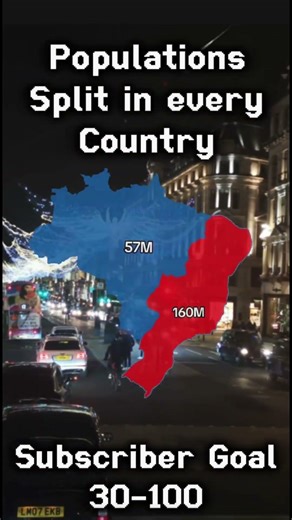 Population split in every country #christmas #geographythroughmaps #geography #mapping #mapper #map