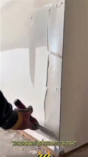 Expert Worker Smoothing Drywall Corners - Good Tools and Machinery Make Daily Work Easy