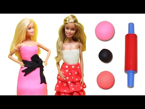 Play Doh Barbie Dress Up | How to Make Art and Craft for Kids, Toddlers | Hooplakidz How To