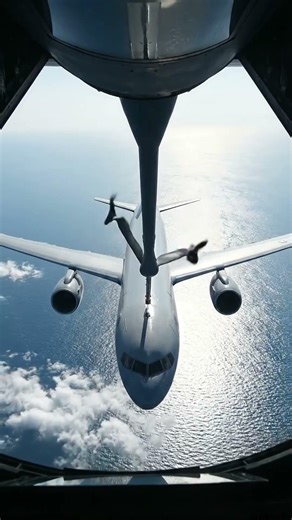 Mid-air aircraft refueling #shorts #usmilitary