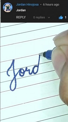 “Jordan” How to Write Your Name in Cursive Writing | Calligraphy | #shorts
