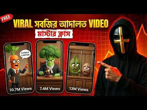 মোবাইল দিয়ে সবজির আদালত ভিডিও তৈরি করুন | How to Make Viral 3D object Taling AI Animation Video |