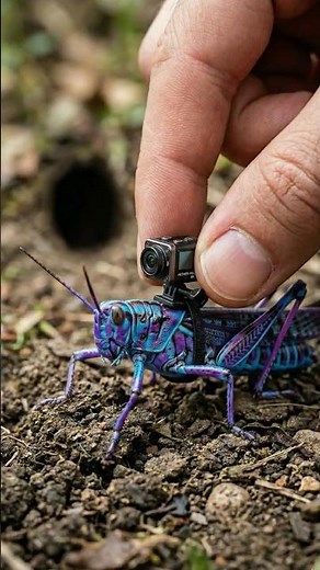 What’s Inside a Grasshopper Tunnel Shocking Truth Mini Camera on Insect… What It Recorded is INSANE
