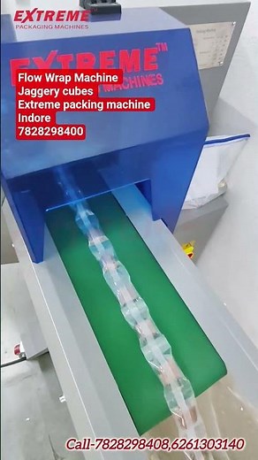 Flow Wrap Jaggery Cubes Packaging Machine!! Flow Wrap Machine
