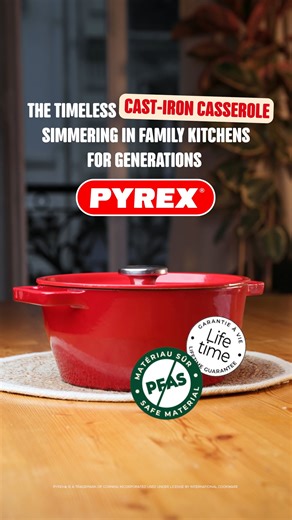 Pyrex® UK on Instagram: "Christmas is just around the corner, the perfect time to go for a gift with real flavour 🎁 The Pyrex® red cast-iron casserole: stylish, built to last, and guaranteed to warm hearts as much as taste buds 🔥"
