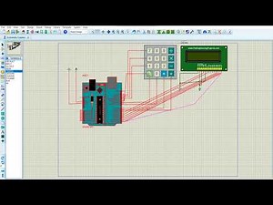 How to simulate 4x4 matrix keypad With Arduino in Proteus 8 Professional