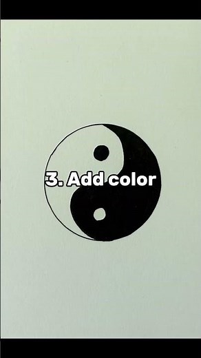 How to draw Yin and Yang ☯️ #drawing #art #manga #anime #jjk