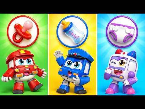 Five Little Babies on the Bed | Take care of baby | Funny Kids Songs & Nursery Rhymes | Robosquad