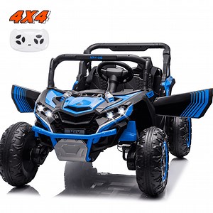 VIBESPARK 24V Ride on Car for Kids, 2WD/4WD Switchable Ride on Car with Remote Control, 2 Seater Ride on Toys, UTV, Bluetooth, Music, LED Lights, Storage Space