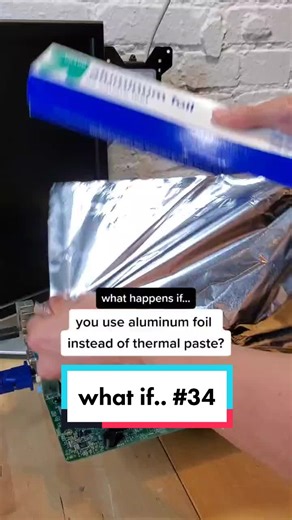 using aluminum foil as thermal paste! #pc #pctips #thermalpaste #pcwhatif #mryeester