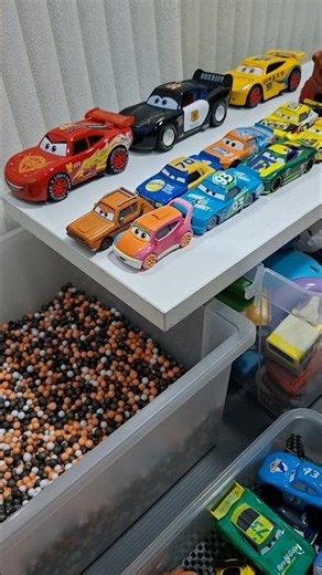 Lot of Disney Pixar Cars I Lightning Mcqueen Bubble RC Cars Sliding - ASMR video