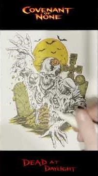 Graveyard Zombie Illustration Speed Paint #artwork #satisfying