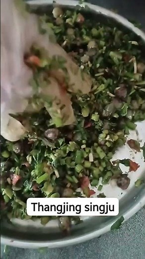 Fox nut,Oenanthe javanica,Water mimosa,farmemtedfish# with two king chilli salad #mizoreels#food