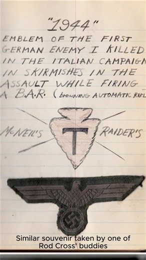 The German army souvenirs of Rod Cross - killed in action in southern France invasion - 1944