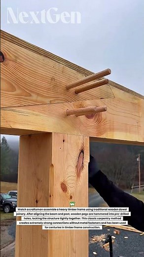 Traditional Timber Joinery Technique – Strong Wooden Peg Construction!
