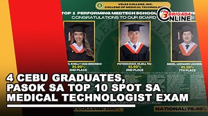 4 Cebu graduates, pasok sa top 10 spot sa Medical Technologist Exam #Brigada #BrigadaNews #BrigadaPH | Brigada PH | Facebook