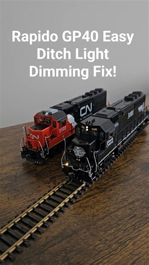 Rapido GP40 Quick Fix for Ditch Lights! #rapido #gp40 #trains #shorts