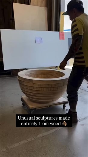 bitmapped on Instagram: "Nuge is a sculptor who works with wood in unconventional ways, creating objects that feel unfamiliar yet carefully constructed. Rather than shaping wood into expected forms, he pushes the material into unusual structures that balance precision, experimentation, and raw presence. Each piece explores form, tension, and texture — revealing how far a traditional material can be taken when treated as a medium for sculptural ideas rather than function. Artist: @nugewants #art 