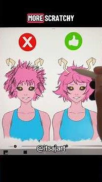 How to draw messy hair #arttips #art #drawing #beginnerarttips #digitalart