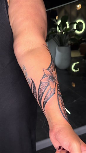 Contemporary Rotuman Armband and Forearm Piece Tattoo