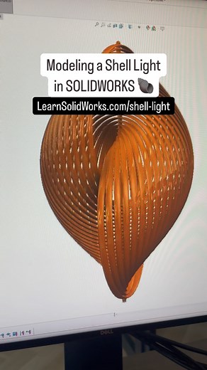 LearnSOLIDWORKS.com on Instagram: "I've created a free SOLIDWORKS tutorial on how to model this beautiful Shell Light in SOLIDWORKS! 🐚 Check link in bio or learnsolidworks.com/shell-light to get instant access. This model might look complex at first, but trust me — it's built with just 5 basic SOLIDWORKS features! 😎 Whether you're a beginner or a seasoned pro, this tutorial is packed with tips to sharpen your skills and help you create stunning organic forms with ease. Happy modeling! Jan P.S.