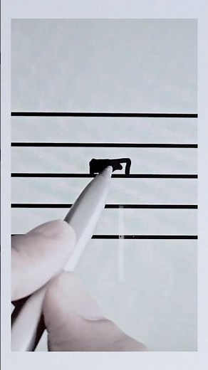 How to Draw a Minim Rest / Half Rest on stave? #rhythm #music #musiclessons #musicsymbol #shorts