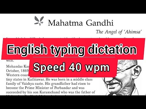 English dictation 40 wpm | Typing dictation for beginners | KVS, SSC, UPPCL, IA, LDC, JVVVNL, RRB