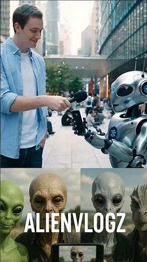 AlienVlogz - Tik Tok and Cat videos | Veo 3 #alienvlogz #aliencomedy #wtfhumans #greyalien