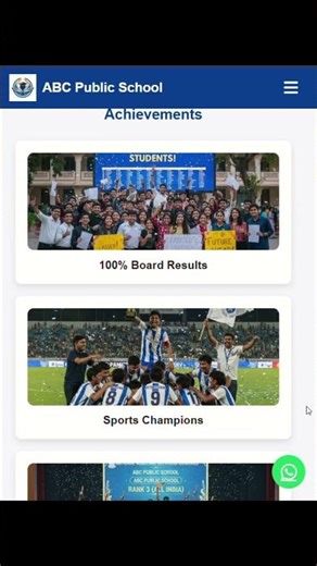 Responsive school website using HTML CSS