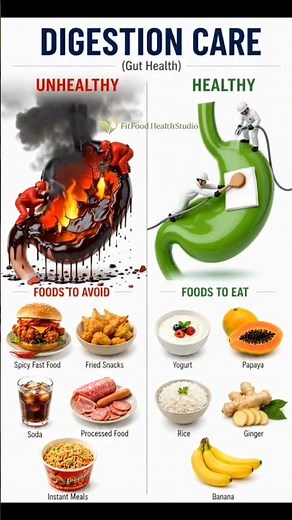 Gut Health Secrets 🤯 Foods To Eat & Avoid For Better Digestion!#healthyeating