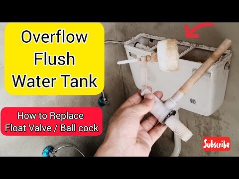 How to Replace Float Valve of Toilet Cistern | Flush Tank Water Control System | Overflow Flush Tank