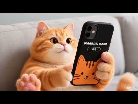Orange cat loses unemployment, enters the factory milk tea and delivers takeaway#cat #aicat #aivideo