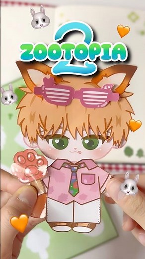 How to Make a Zootopia Nick Wilde Paper Doll🦊Diy Zootopia Nick Wilde Paper Doll