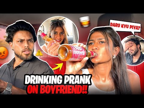 *Drinking Prank On Boyfriend*🙌😂🥃 Aryan hit me a lot🥺 || Neha Tanwar || #prank