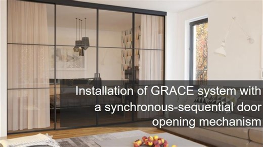 GRACE sliding door system: installation of a synchronous-sequential door opening mechanism | ARISTO
