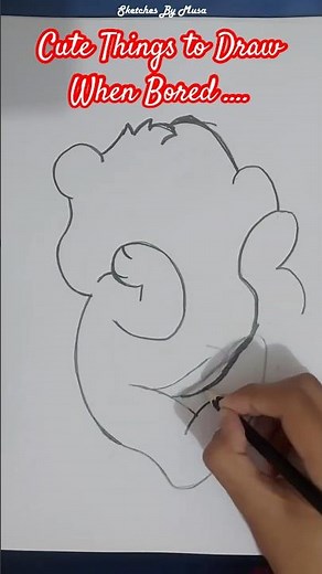 How to Draw a Cute Bear 🐻 #trending #vivia #shorts
