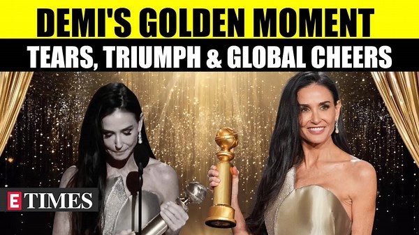 Demi Moore's Emotional Golden Globe Victory Speech Leaves Everyone In Tears