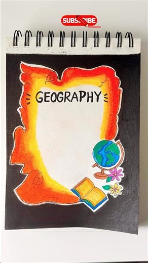 Creative Geography Cover Page Design | school project idea #shorts