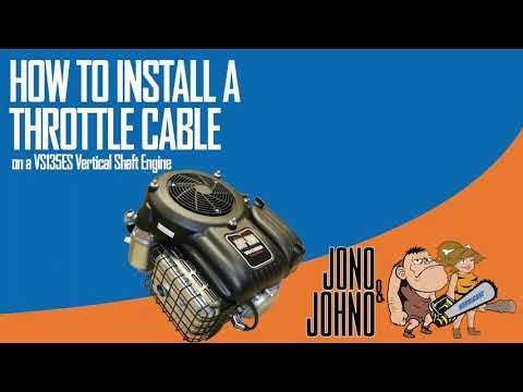 How to Install the Throttle Cable on a VS135ES Vertical Shaft Engine | Jono & Johno