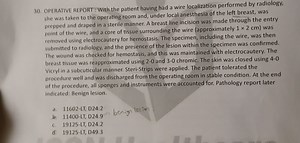 30. OPERATIVE REPORT : With the patient having had a wire local... | Filo