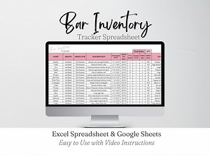 Bar Inventory Spreadsheet, Liquor Inventory, Beer and Wine Inventory, Alcohol Inventory, Restaurant Bar Template Order Tracker Google Sheet - Etsy