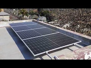 how to mount solar panels and bracket on flat concrete roof