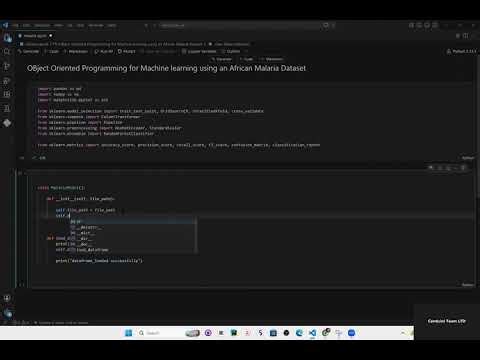 OOP full practicals for Machine Learning Beginners using African Malaria Dataset