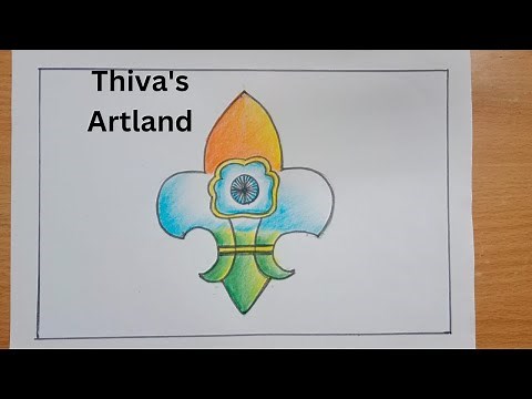 Scout emblem drawing/Easy drawing for kids/Thiva's Artland