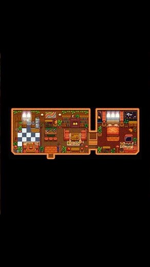cosy retro home 🪴📺🧶 #stardewvalley