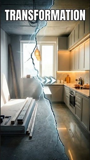 Luxury Modern Kitchen Transformation | From Raw Construction Site to Designer Kitchen