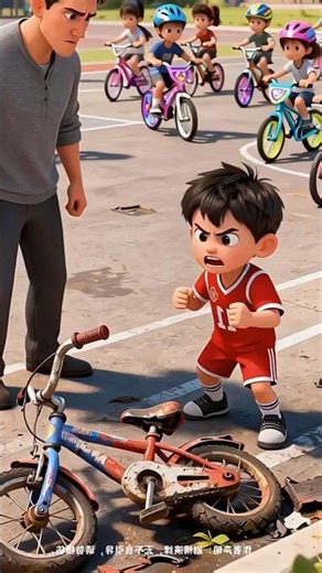 Why Kid Got Angry After Bike Fell? 😱 | Emotional Cartoon Story | #Shorts