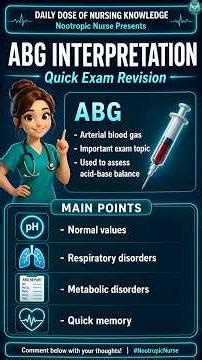 🩺 ABG Interpretation | Quick Exam Revision - Nootropic Nurse